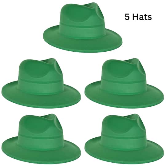 Beistle Adult Green Velour Fedoras, 5ct.